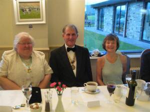 President John Borrill with wife Dorothy and Assistant Governor Hazel Haas